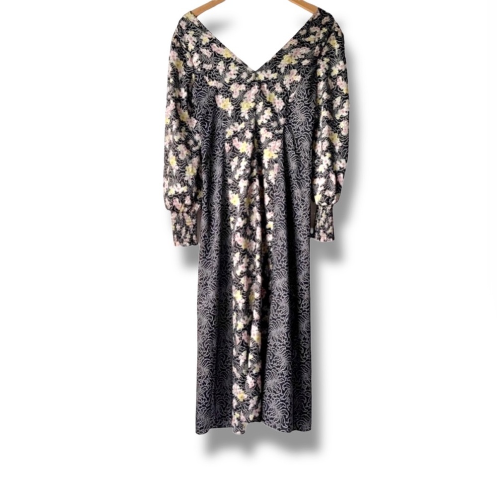 CINQ à SEPT Midi Jessica Dress Multicolor Floral Print Black Pink Size 0 - Picture 5 of 15